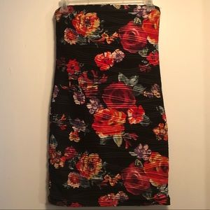 Sexy floral high waisted skirt